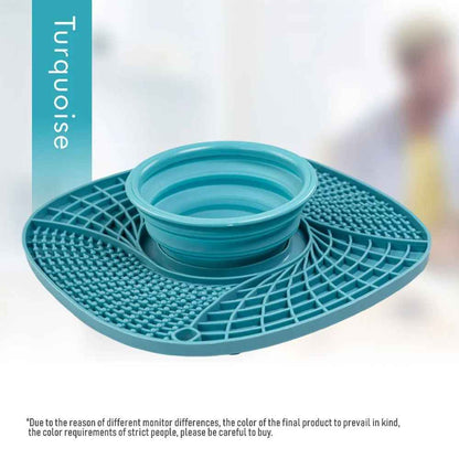 Non-Slip Slow Feeder Bowl — Anti-Gulping Puzzle Dish for Dogs &amp; Cats