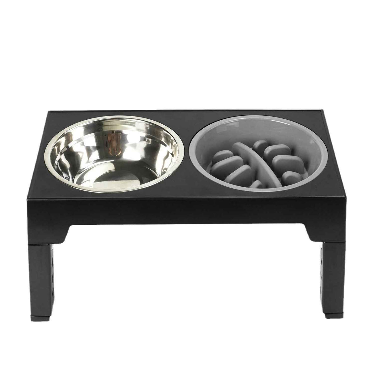 Elevated Dog Bowl Stand — Slow Feeder with Neck Protection