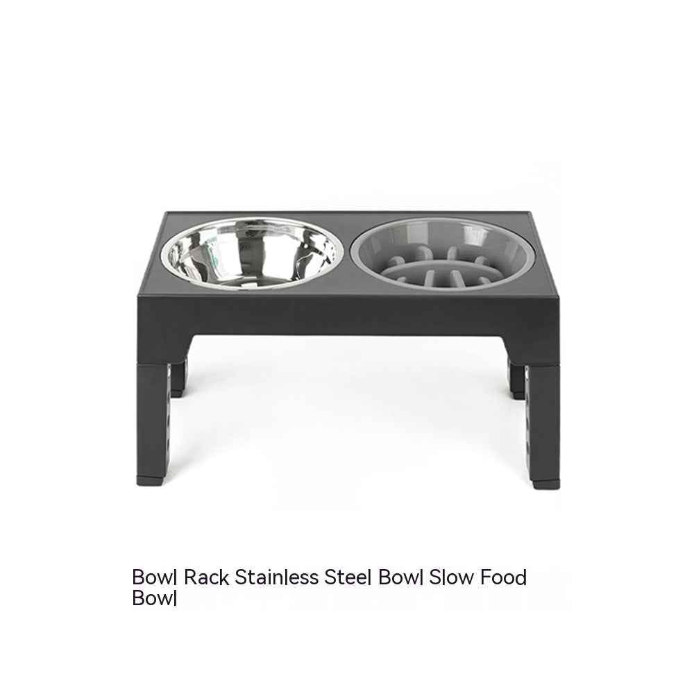 Elevated Dog Bowl Stand — Slow Feeder with Neck Protection