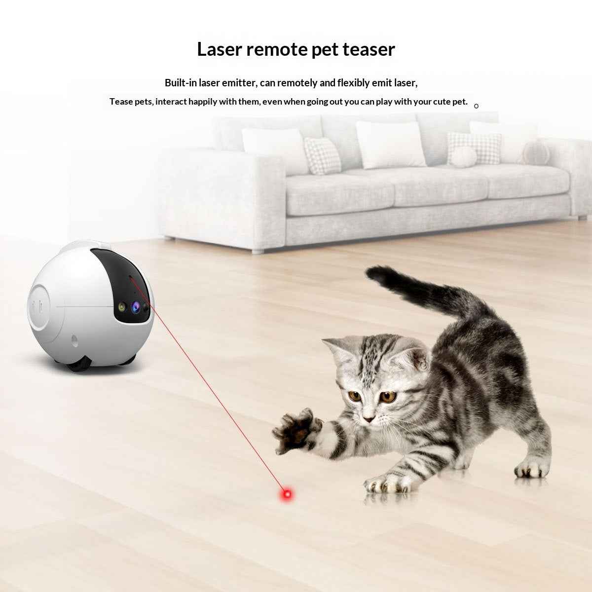 Pet AI Monitor &amp; Interactive Tumbler Toy — Smart Camera