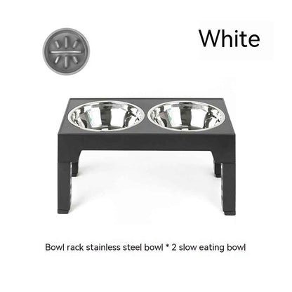 Elevated Dog Bowl Stand — Slow Feeder with Neck Protection