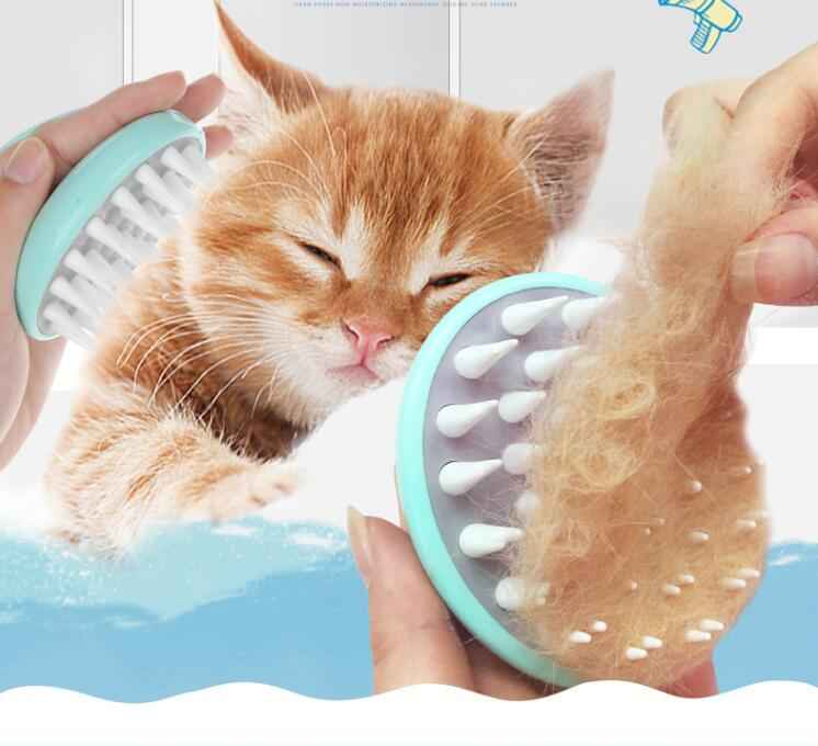 Silicone Pet Bath Brush — Massage, Clean &amp; Groom in One
