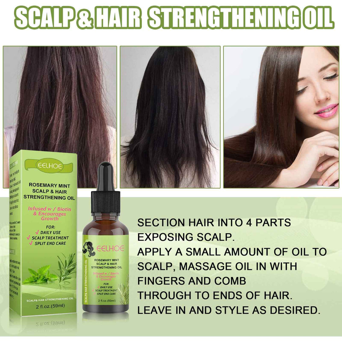 Rosemary &amp; Mint Hair Growth Serum — Natural Scalp Nourishment