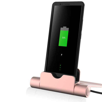 Desktop Phone Charger Stand — USB Cable Charging Base