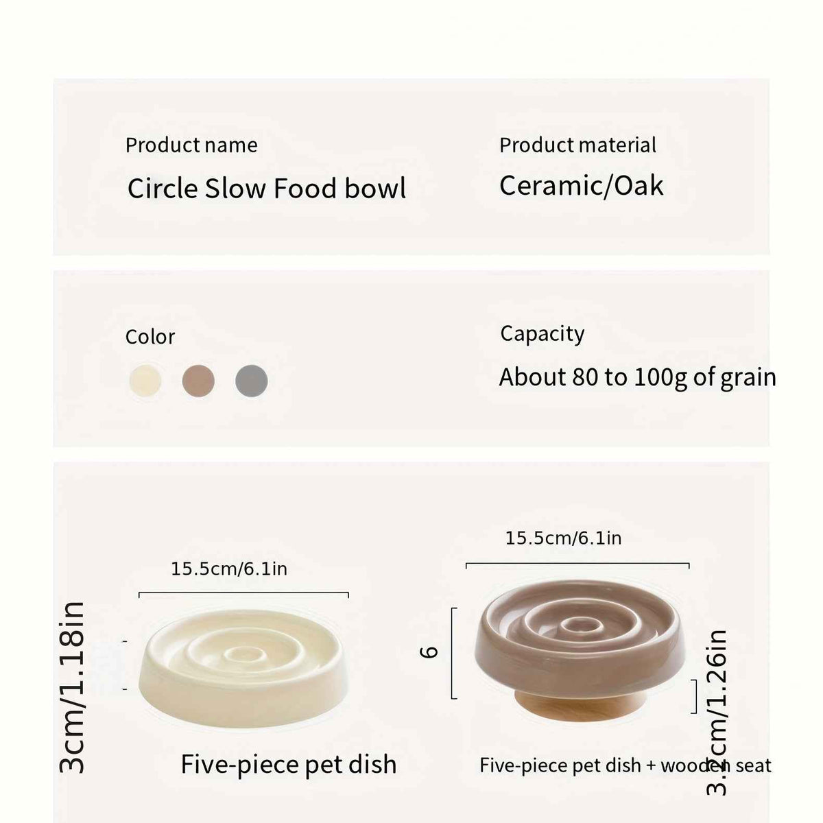 Ceramic Slow Feeder Bowl — Anti-Gulping Puzzle Dish for Dogs &amp; Cats