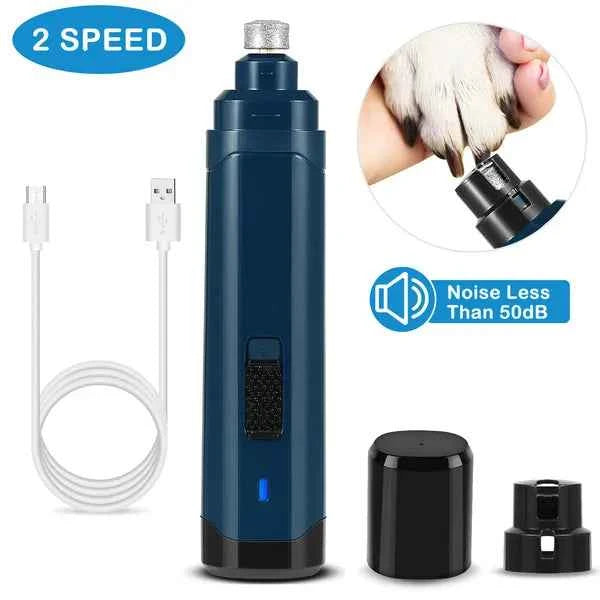 Dog Nail Grinder — Quiet USB Rechargeable 2-Speed