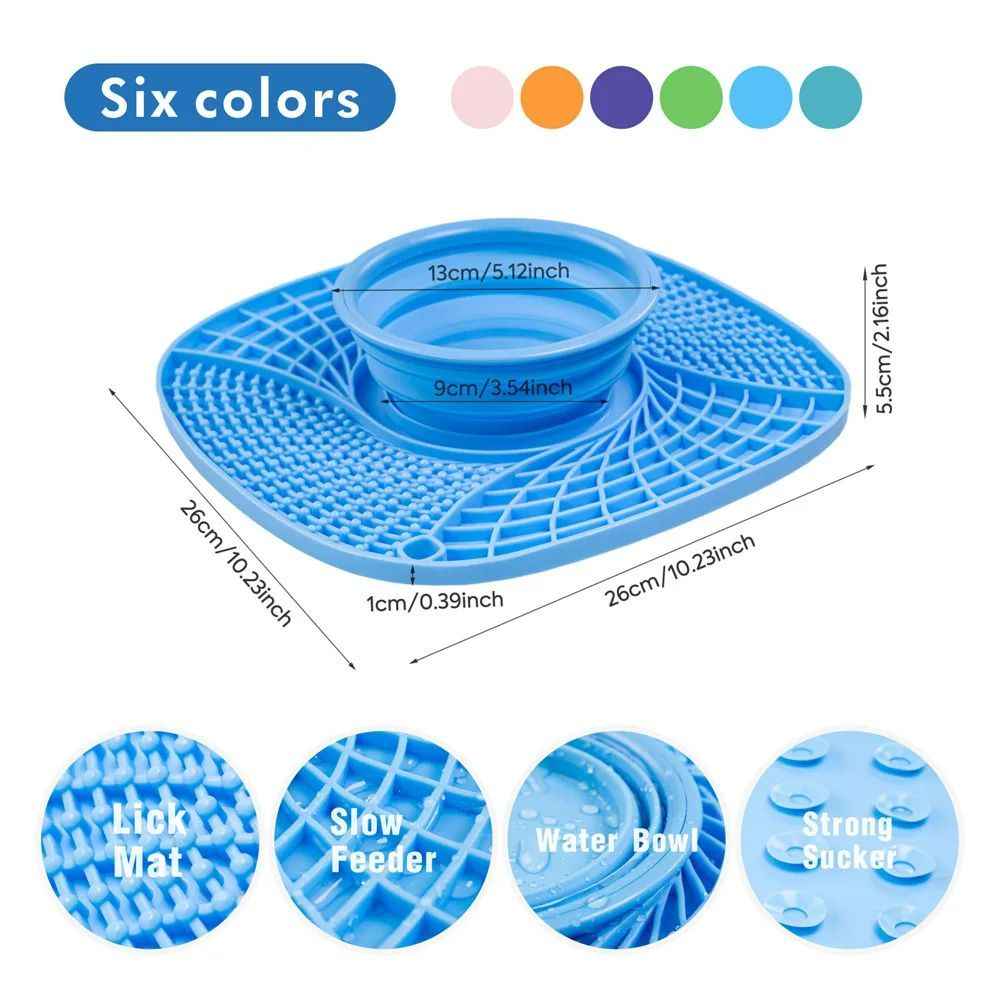 Non-Slip Slow Feeder Bowl — Anti-Gulping Puzzle Dish for Dogs &amp; Cats