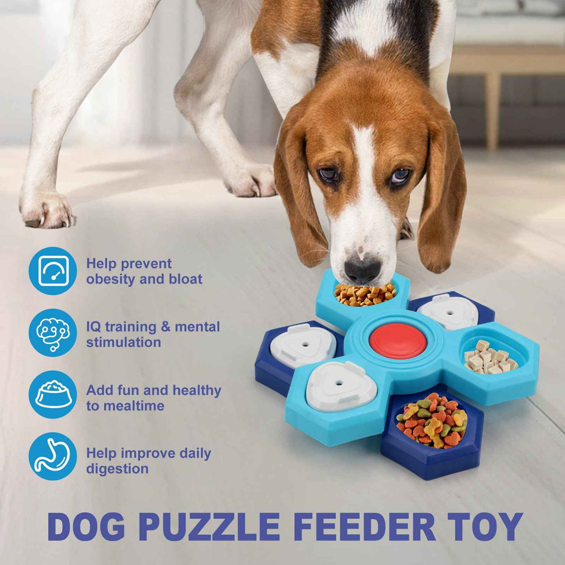 4-Layer Puzzle Slow Feeder Bowl — IQ Training for Dogs