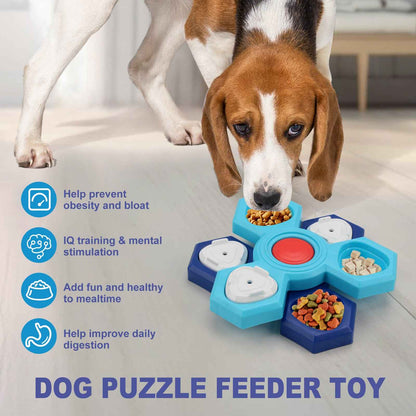 4-Layer Puzzle Slow Feeder Bowl — IQ Training for Dogs