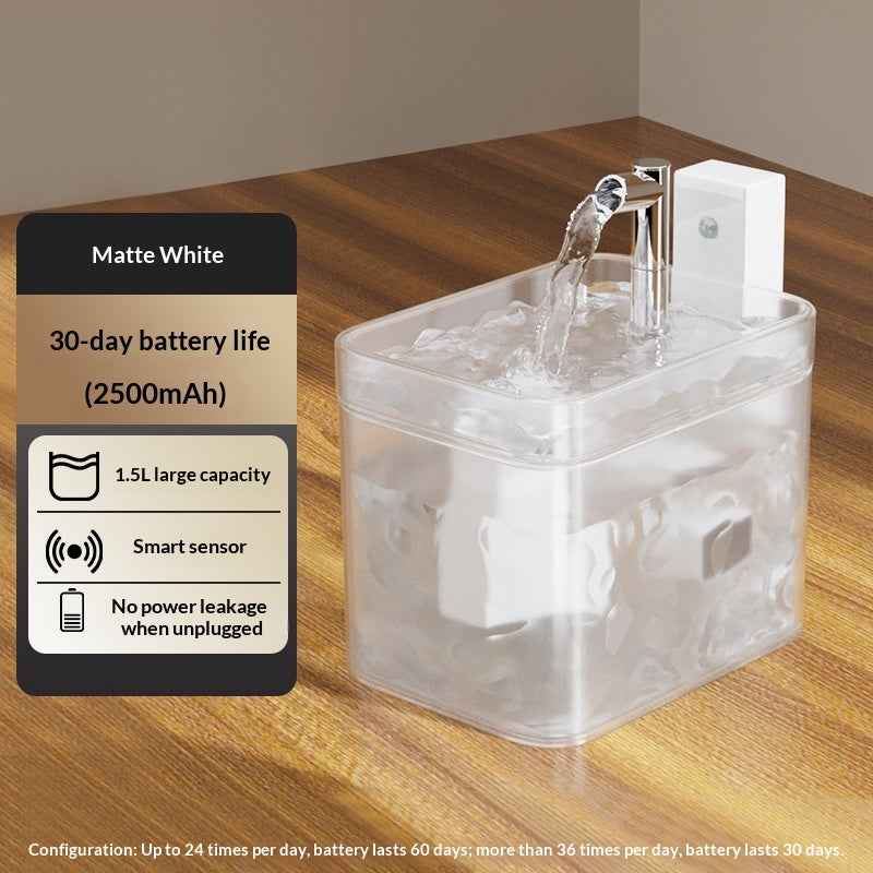 Smart Sensor Cat Water Fountain — 1.5L Auto-Flow Dispenser