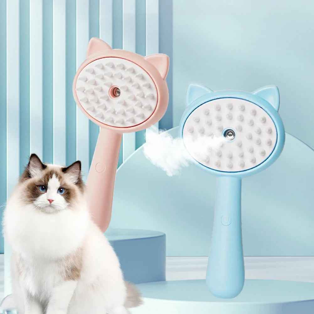 Mist Grooming Brush — Self-Cleaning Slicker with Steam