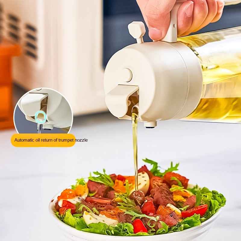 Glass Olive Oil Sprayer — 2-in-1 Spray &amp; Pour Dispenser 470ml