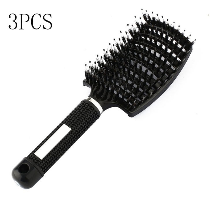 Set de 3 cepillos térmicos negros para secado y peinado de cabello