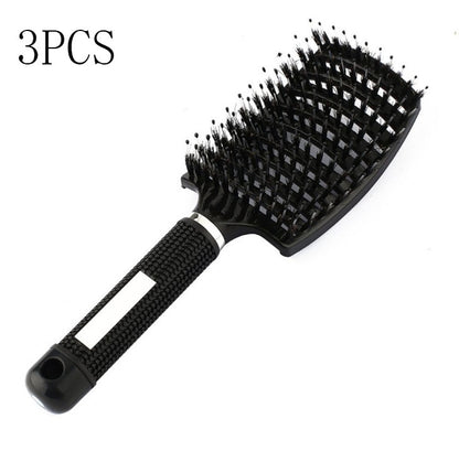 Set de 3 cepillos térmicos negros para secado y peinado de cabello