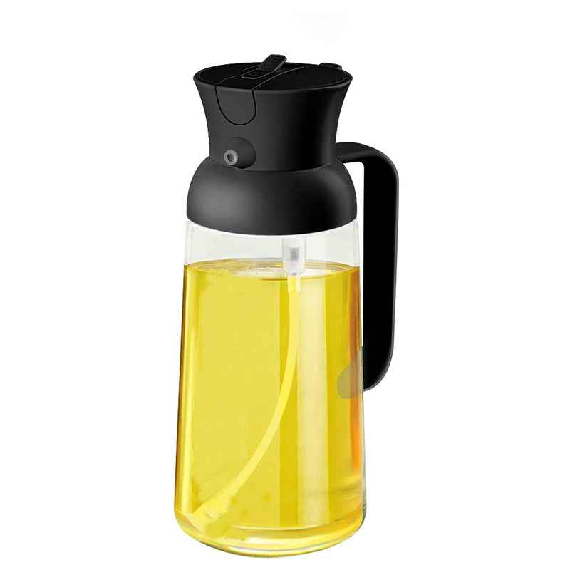 Dual-Use Oil Sprayer &amp; Dispenser — Glass Kitchen Spray Bottle