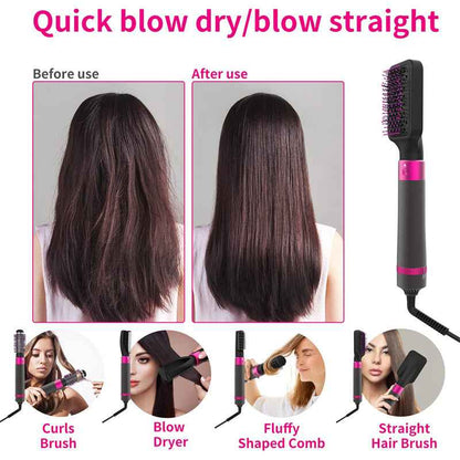 Cepillo Secador 5 en 1: Tu Estilizador Todo-en-Uno para Cabello Perfecto