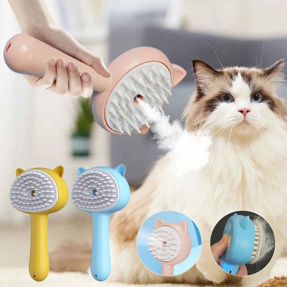 Mist Grooming Brush — Self-Cleaning Slicker with Steam