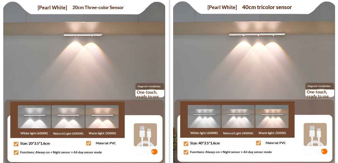 Smart LED Cabinet Light — Motion Sensor Strip Light