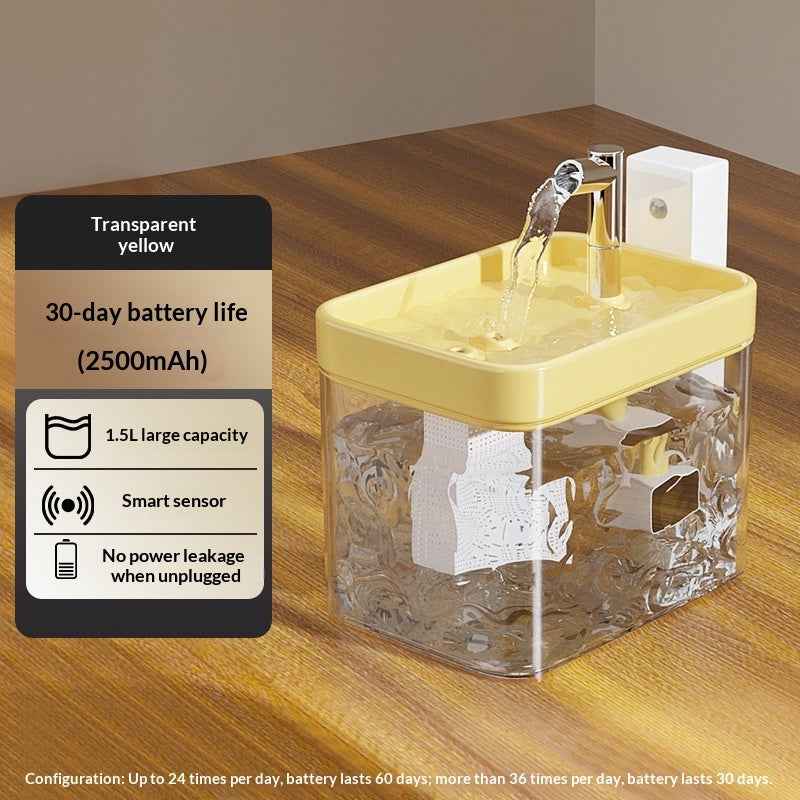 Smart Sensor Cat Water Fountain — 1.5L Auto-Flow Dispenser
