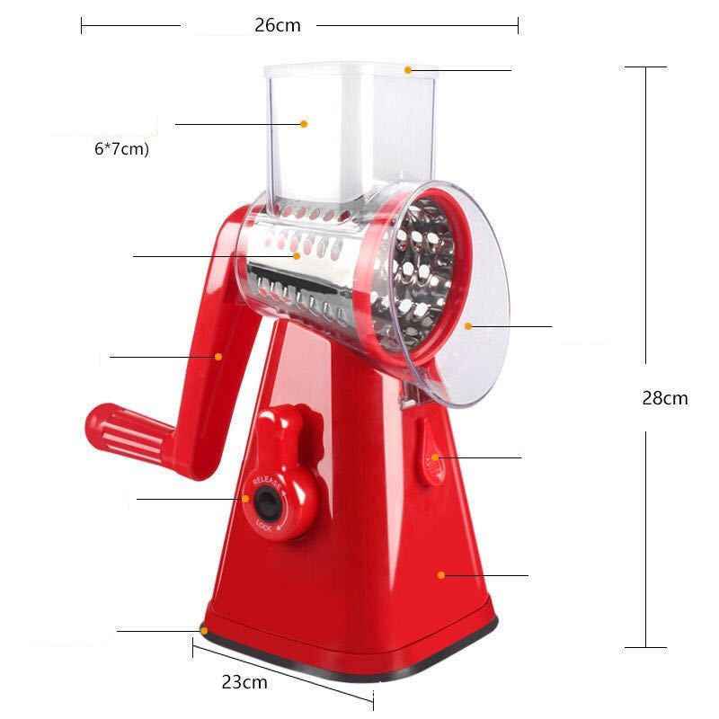 Hand Drum Vegetable Cutter — Manual Slicer &amp; Chopper