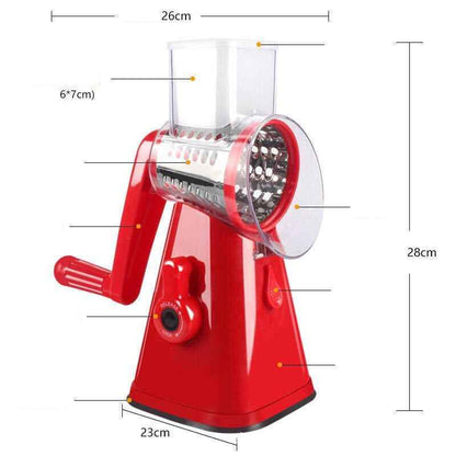 Hand Drum Vegetable Cutter — Manual Slicer &amp; Chopper