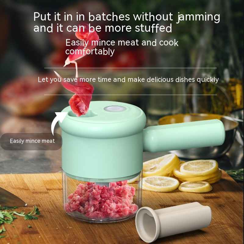 Electric Vegetable Chopper Set — Garlic Slicer &amp; Cooking Hammer