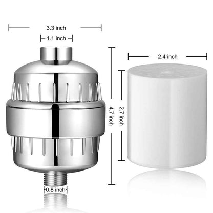 17-Layer Shower Filter Head — Activated Carbon Water Purifier