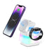 4-in-1 Wireless Charger Station — Rotatable RGB Night Light Stand