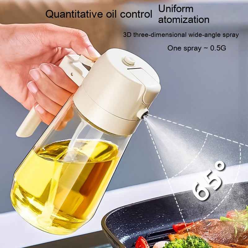 Glass Olive Oil Sprayer — 2-in-1 Spray &amp; Pour Dispenser 470ml