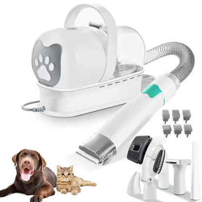 7-in-1 Vacuum Pet Grooming Kit — Cordless Trimmer Set