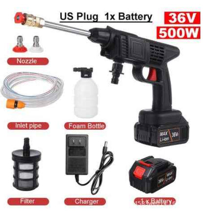 Portable Electric Pressure Washer — 36V Cordless Car Wash Gun