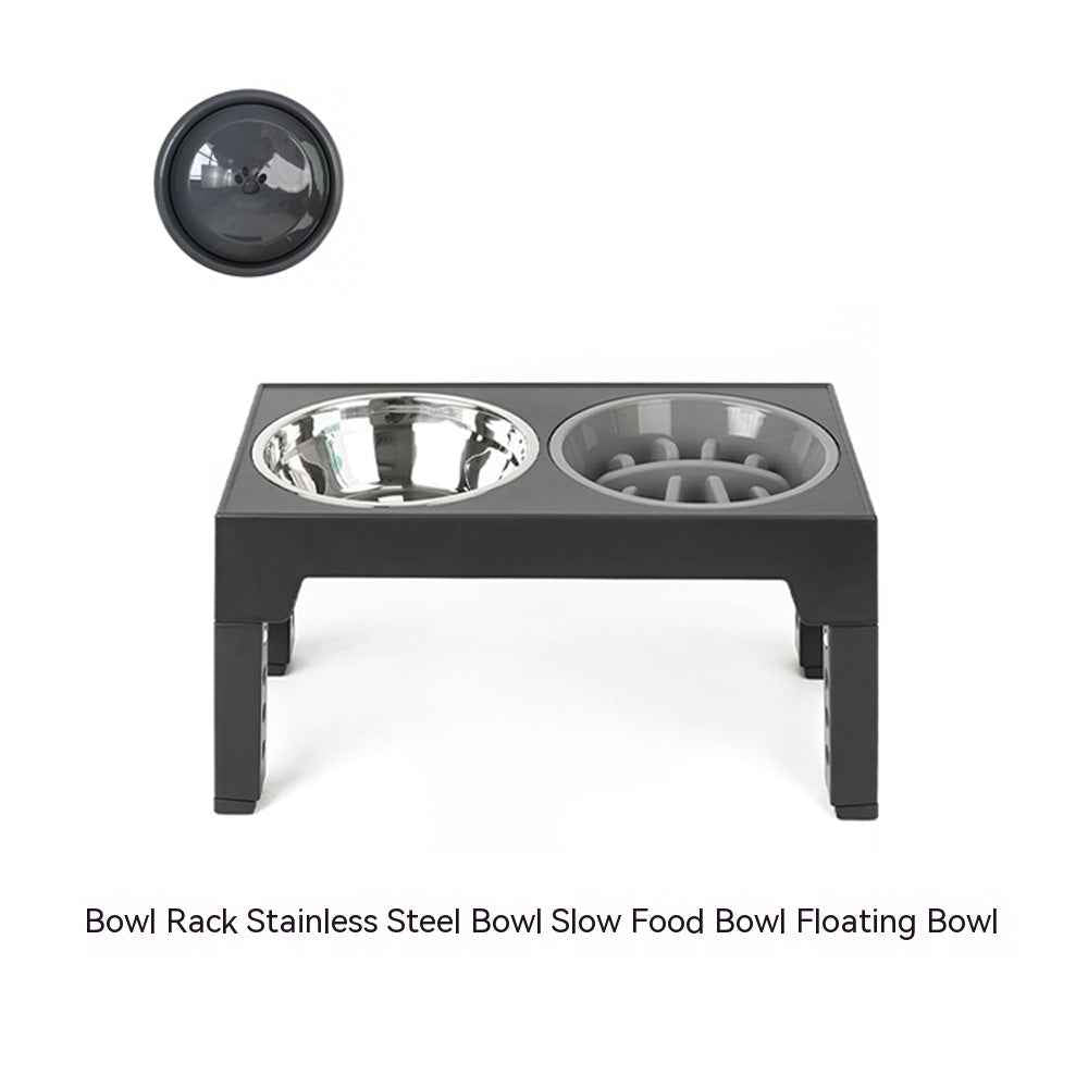 Elevated Dog Bowl Stand — Slow Feeder with Neck Protection