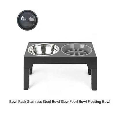 Elevated Dog Bowl Stand — Slow Feeder with Neck Protection