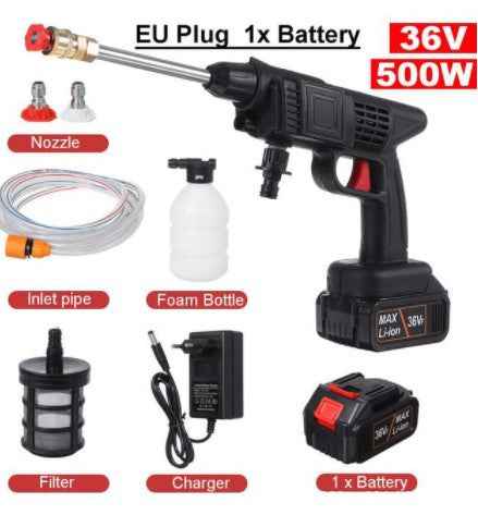 Portable Electric Pressure Washer — 36V Cordless Car Wash Gun