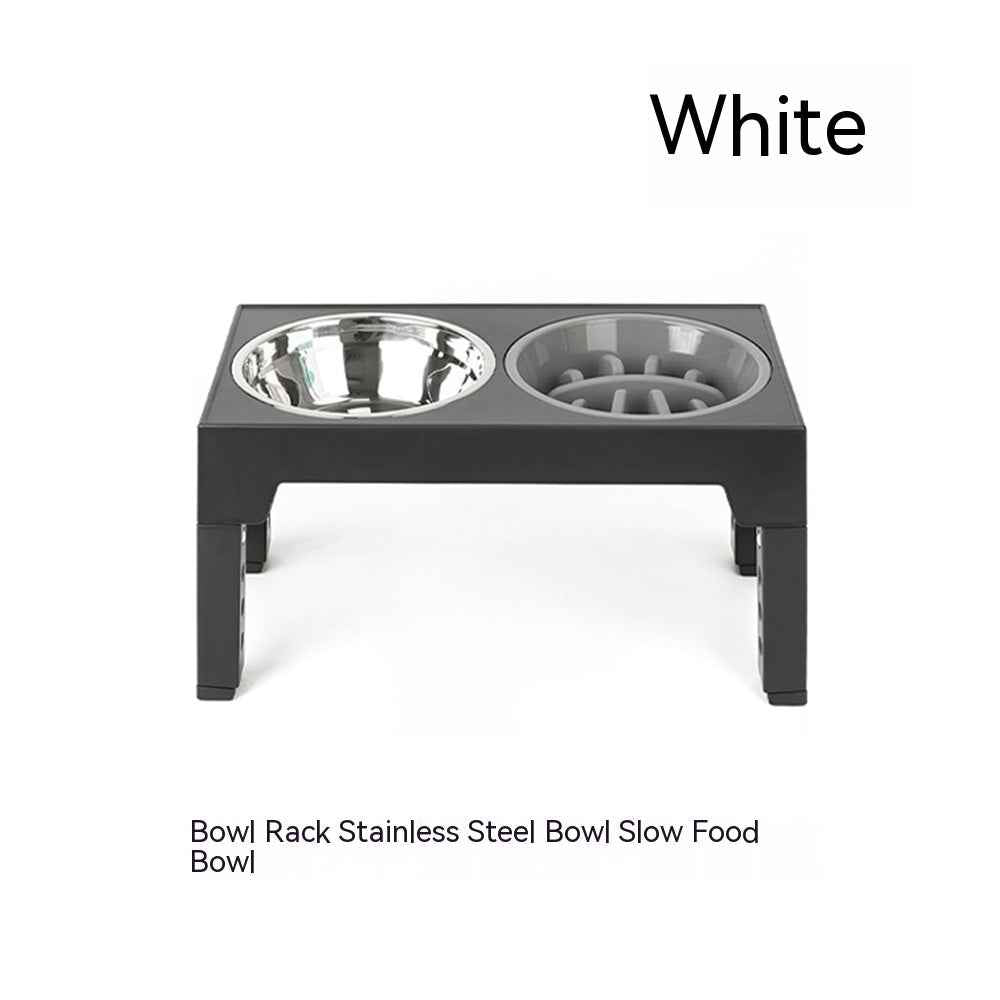 Elevated Dog Bowl Stand — Slow Feeder with Neck Protection