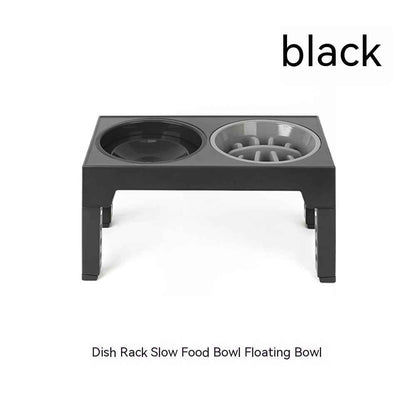 Elevated Dog Bowl Stand — Slow Feeder with Neck Protection