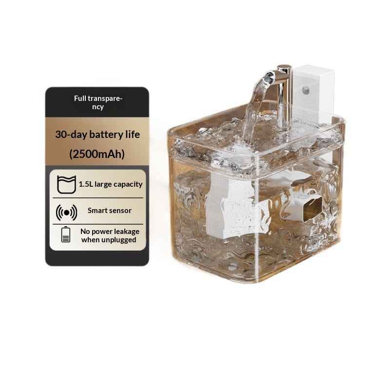 Smart Sensor Cat Water Fountain — 1.5L Auto-Flow Dispenser