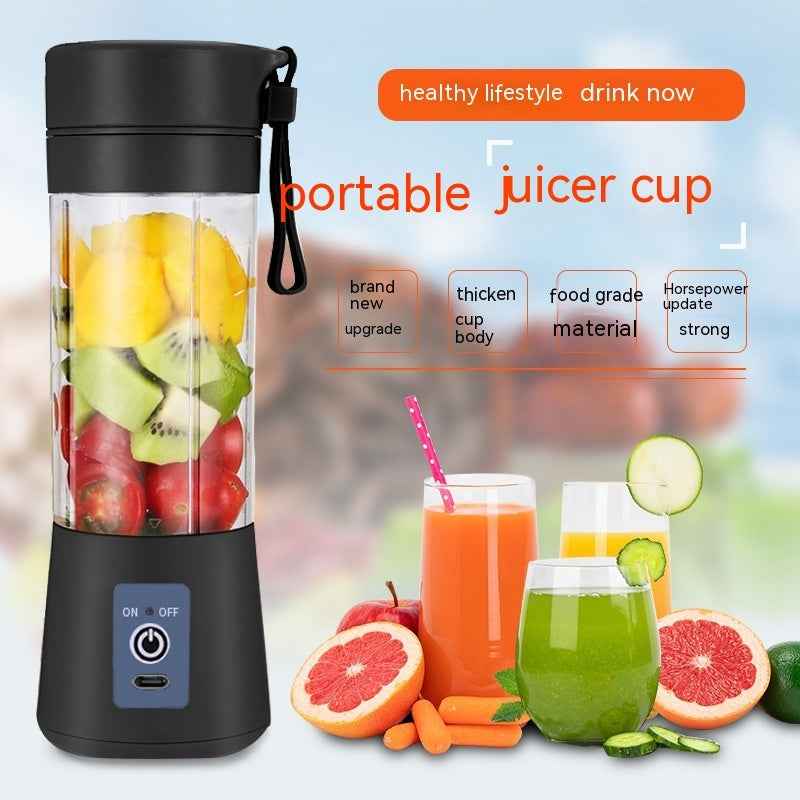 Portable Mini Juicer — 6-Blade USB Rechargeable Blender Cup