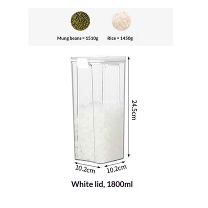 Airtight Food Storage Containers — Kitchen Pantry Organizer Set