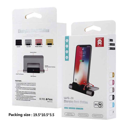 Desktop Phone Charger Stand — USB Cable Charging Base