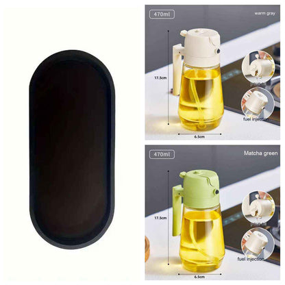 Glass Olive Oil Sprayer — 2-in-1 Spray &amp; Pour Dispenser 470ml