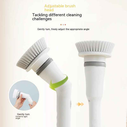 Electric Scrubber Brush — Telescopic Long Handle for Walls &amp; Tiles