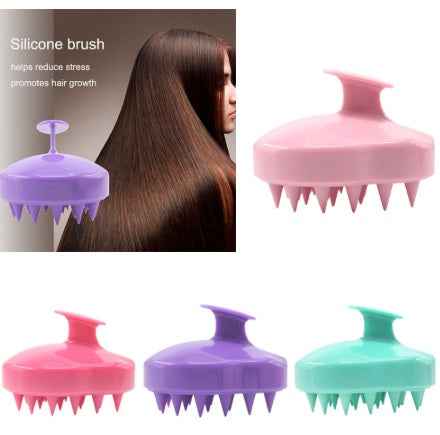 Silicone Scalp Massage Brush — Deep Clean &amp; Circulation Boost