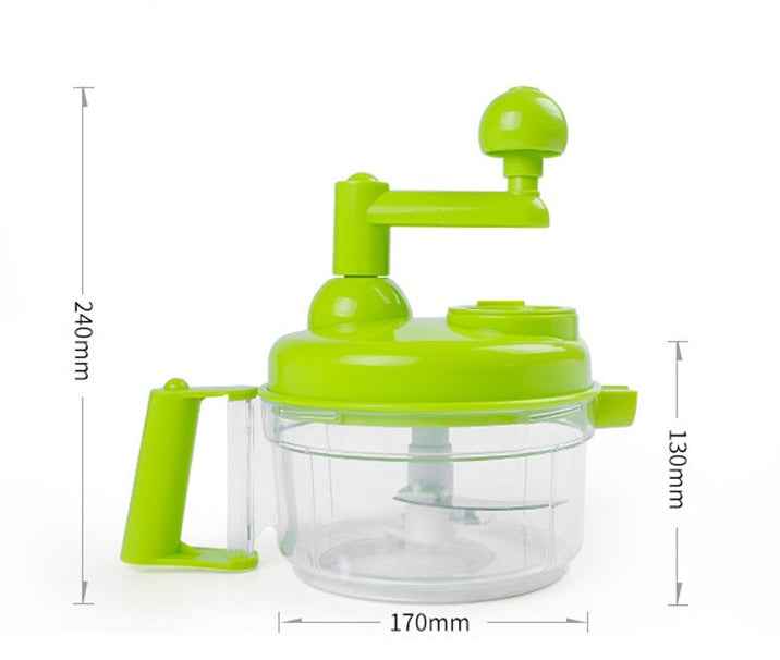 Manual Hand Crank Food Chopper — 1.2L Vegetable Cutter