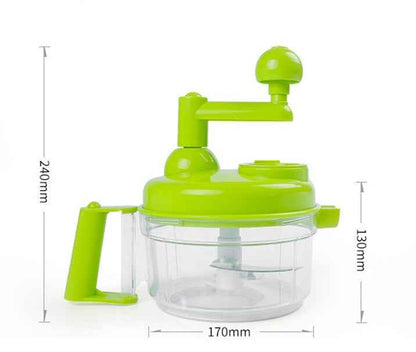 Manual Hand Crank Food Chopper — 1.2L Vegetable Cutter
