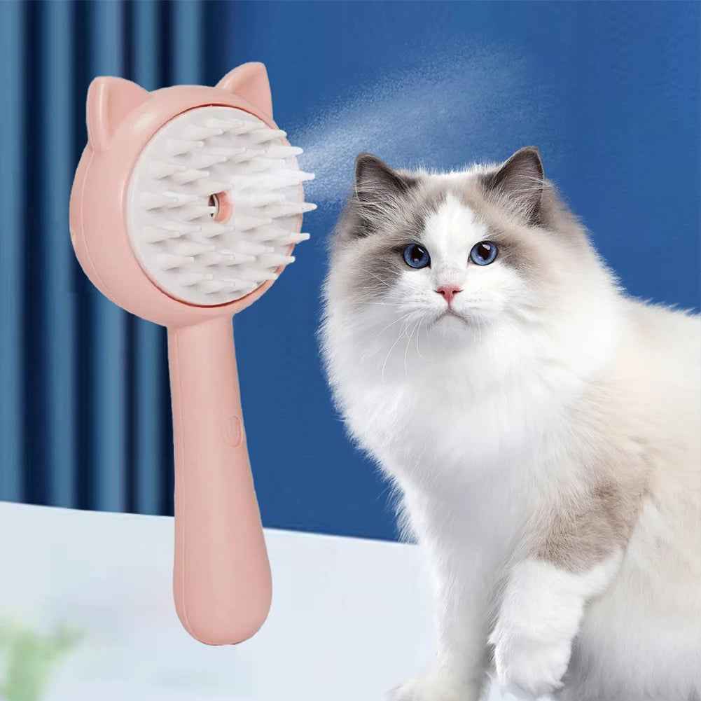Mist Grooming Brush — Self-Cleaning Slicker with Steam