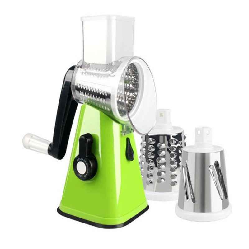 Hand Drum Vegetable Cutter — Manual Slicer &amp; Chopper