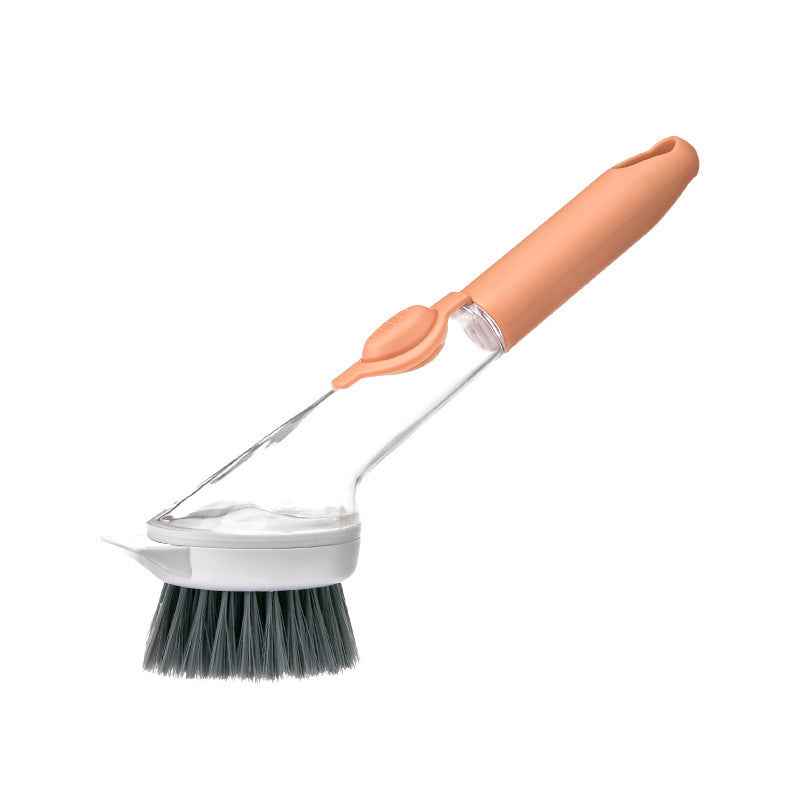 Soap-Dispensing Pot Scrubber — Hydraulic Kitchen Brush
