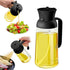 Dual-Use Oil Sprayer & Dispenser — Glass Kitchen Spray Bottle