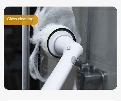 Electric Scrubber Brush — Telescopic Long Handle for Walls &amp; Tiles